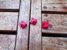 3x Lego Red Slope 2x2 Double