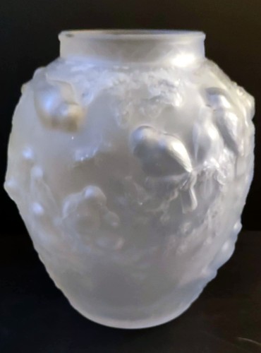 Vase verre depoli decor - depoli,