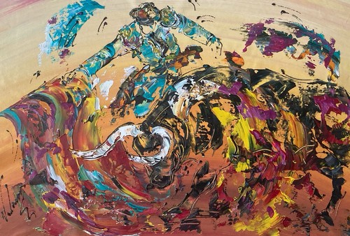 Peinture sur toile corrida - sur,