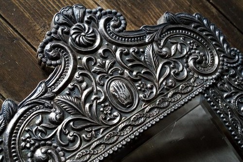 Miroir ancien verre - , biseauté