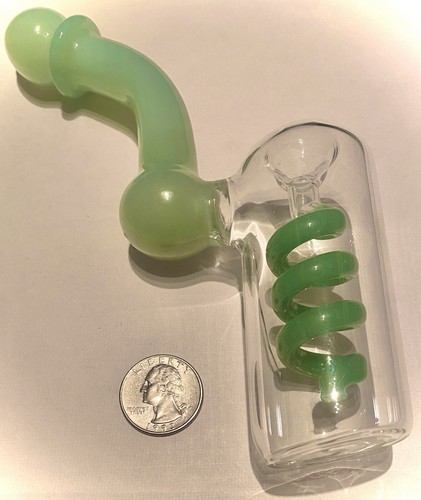 Decorative green glass pipe - decorative,