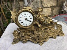 Pendule de cheminée XIXe Napoléon III bronze doré – MADE in italy