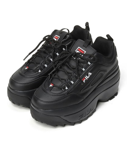 Baskets plates noires fila - baskets,