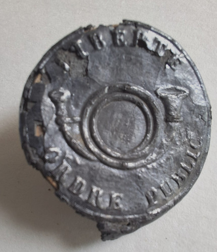 Antique uniform button flat - button,