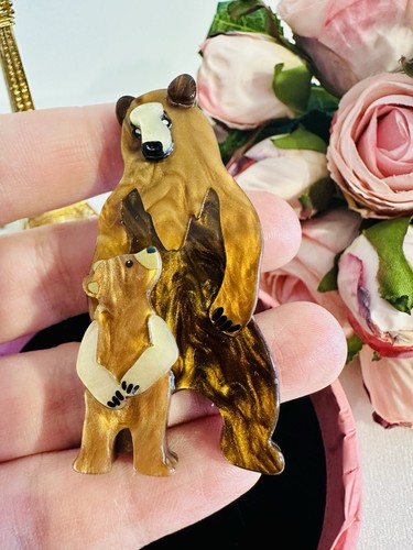 Broche ours brun et - 🐻,