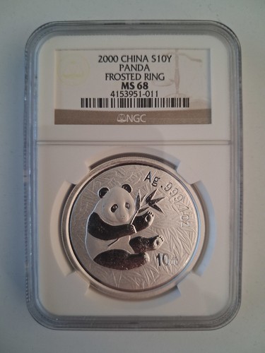 2000 china silver panda - china,