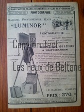APPAREIL PHOTO LUMINOR photography  publicité 1922 french advert 
