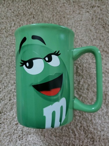 Tall green coffee mug - m&m's,