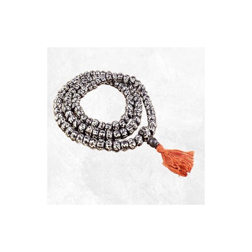 Collier tibétain mala - , os