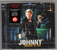 JOHNNY HALLYDAY : ALLUME LE STADE DE FRANCE ♦ 2 CD NEUFS, LIVRET LUXE 24P ♦