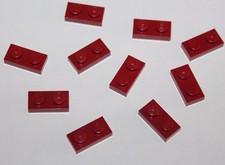 Lego 10 x Dark red Plate ref 3023/set 7259 8088 75019 4482 7675 7261 10188 4504