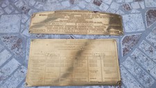 2 Ancienne Plaque identification Tracteur DAVID BROWN TRACTORS en cuivre copper