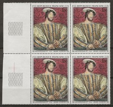 N° 1518**  PORTRAIT DE FRANCOIS 1er EN BLOC DE 4
