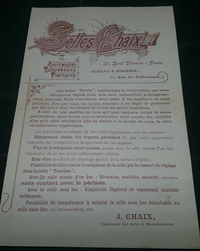 Ancien depliant pour les - ancien,