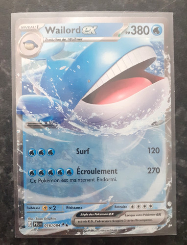 Carte pokemon wailord - carte, ex