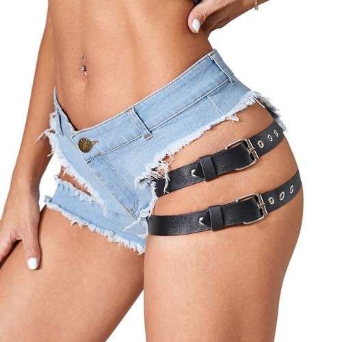 Shorts jean sexy taille - en,