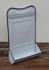 Ancien porte ustensiles blanc en tôle émaillée - Très bon état