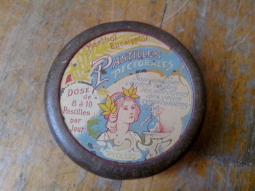 Ancienne boite tole pastilles - boite,
