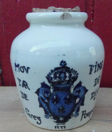 Ancien pot moutarde grey - moutarde,