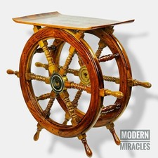 Chaise bois laiton bateau - 24",