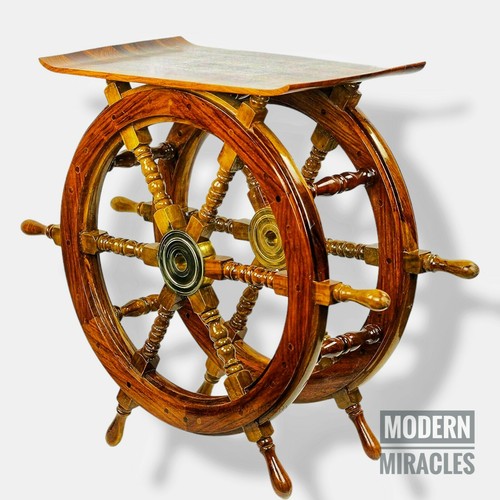 Chaise bois laiton bateau - chaise, 24"