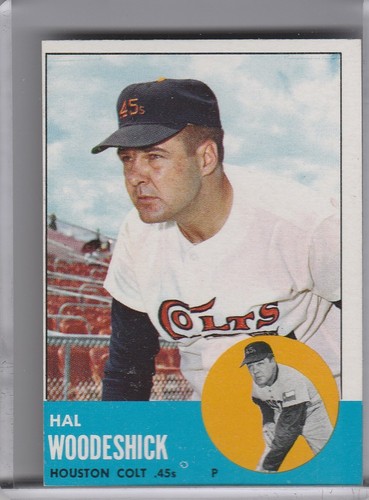 1963 topps 517 hal woodeshick - 1963,