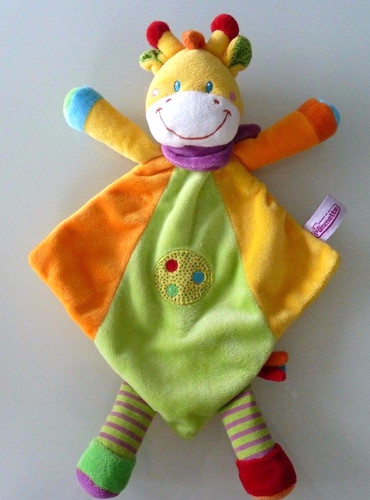 Doudou plat pommette - pommette, girafe