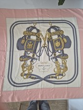 Foulard Hermès intitulé Brides de Gala / 90 cm / Rose