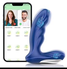 Neuf Masseur Prostate Vibrant Connecté Homme Femme Usb Vibrations Sextoy Bleu