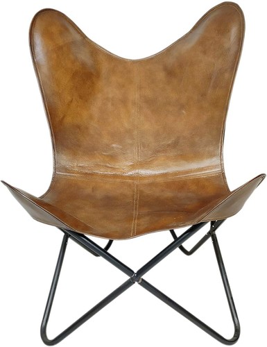 Chaise papillon cuir - chaise,