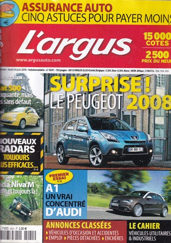 Argus 4241 peugeot 2008 - n°4241, /