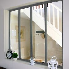 Verrière intérieure 4 carreaux 108 x 123,2 cm gris Kit Atelier