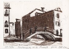 Fernand Beck (1917-?) / Venise / gravure originale signée numérotée