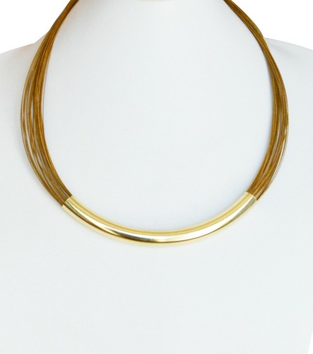 Collier ras cou - cou, doré