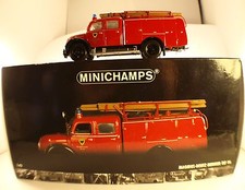 Minichamps 141071 camion Pompiers Magirus Deutz TLF16 Aachen neuf boite 1/43
