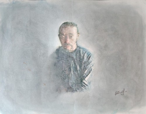 Belle linogravure portrait - belle,
