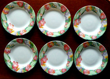 6 ASSIETTES À DESSERT VINTAGE ARCOPAL DÉCOR FLEURS MODÈLE TULIPES ASSIETTE X 6