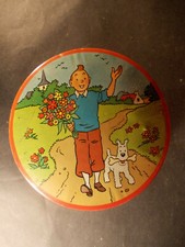 HERGE TINTIN très jolie boîte BROCHET lithographiée 1965 bonbons Milou Haddock