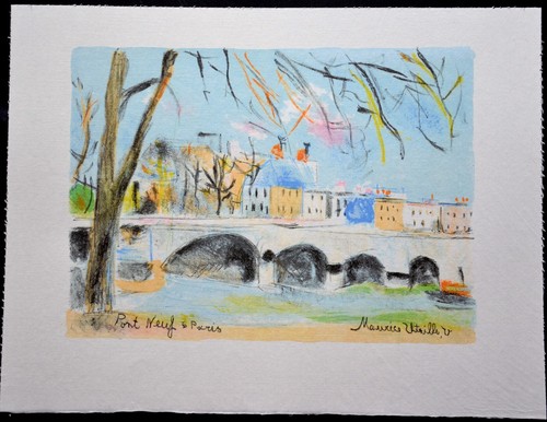 Lithographie maurice utrillo - utrillo, "