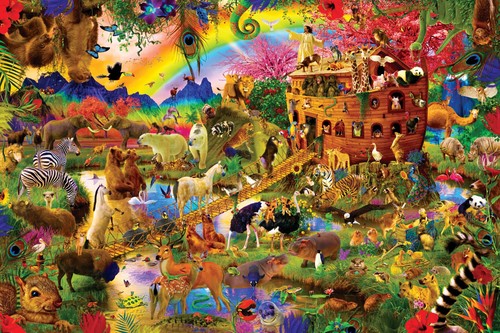 Puzzle bois animaux de - en,