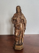 Statuette sacré coeur  Jésus Christ  en régule