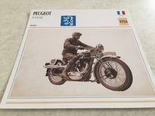 Carte moto Peugeot  350 P115 GS 1934 collection Atlas motorbike France