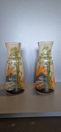 Paire vases anciens en - de,