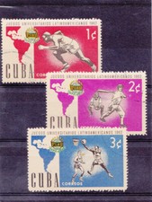 TIMBRES MEXIQUE LOT 3 timbres sur le sport de collection