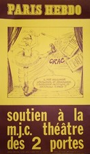 Jean Solé dit Solé rarissime affiche originale soutien Paris Hebdo 1977 63x37cm