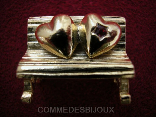 Broche double coeur - broche,