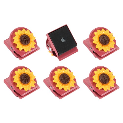 Aimants frigo tournesol rose - aimants,