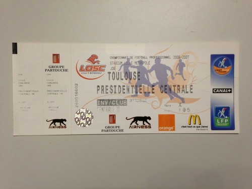 Ticket match lille - lille, toulouse