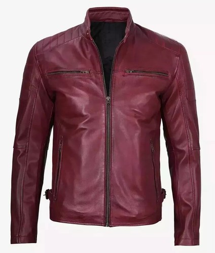 Veste motard cuir - veste,