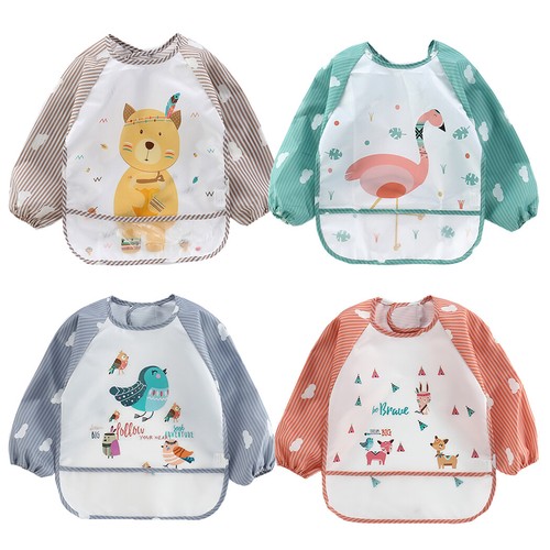 4pcs bavoirs manches longues - 4pcs,